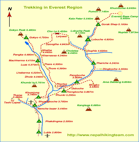 Gokyo Ri Trek Map